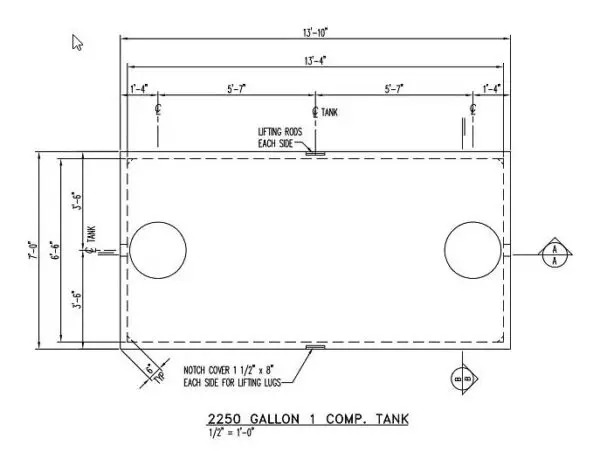 2250 Gallon - Pump Tank